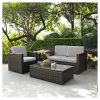 Palm Harbor 3Pc All-Weather Wicker Patio Seating Set - Gray ... serapportantà Salon De Jardin Allibert California