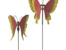 Papillon Décoration De Jardin Tournante En Métal Rouge Et Jaune Moulin À  Vent X 2 (Deux Tailles Différentes) serapportantà Moulin A Vent Pour Jardin