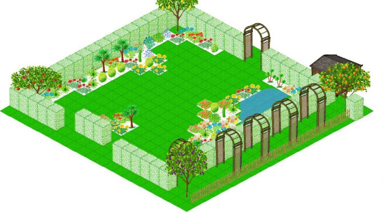 Plan De Jardin 3D Application Gratuite De Dessin Du Plan De … à Conception Jardin 3D Gratuit