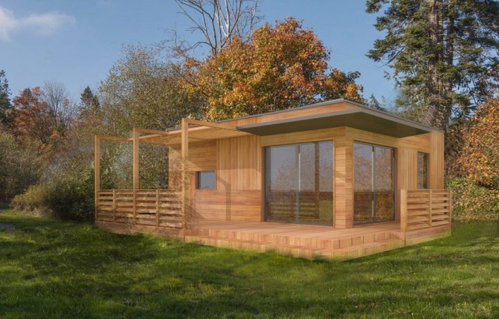 Plan Studio 35M2 Clé En Main | Chalet En Bois Habitable … serapportantà Bureau De Jardin En Kit