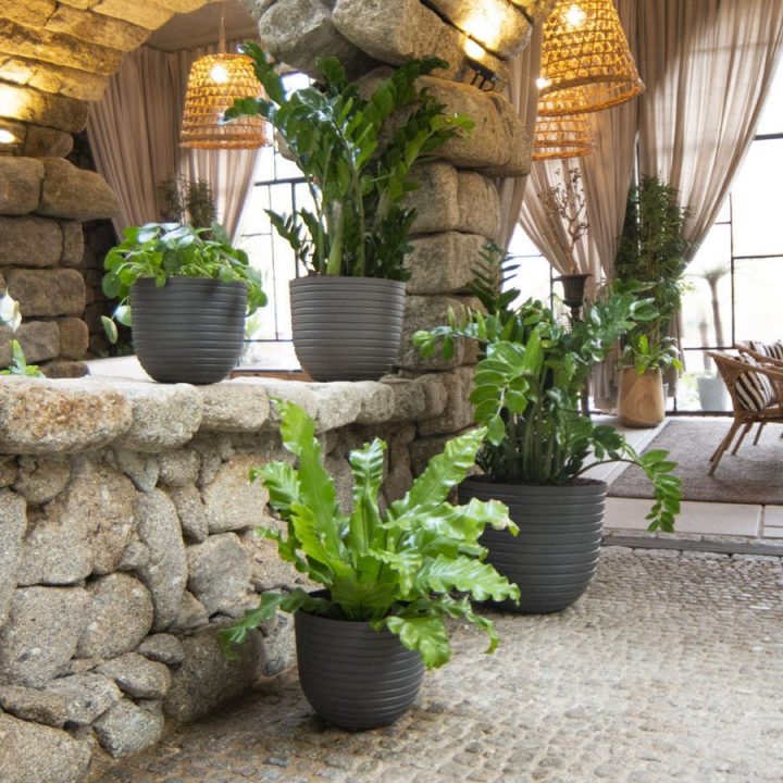 Pot De Jardin En Polypropylène / Rond – Havana Horizon … intérieur Salon De Jardin Polypropylène