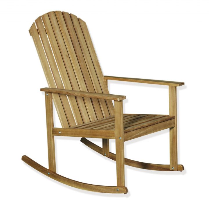Rocking Chair En Acacia Huilé Naturel – Bergonce – Les … concernant Alinea Fauteuil Jardin