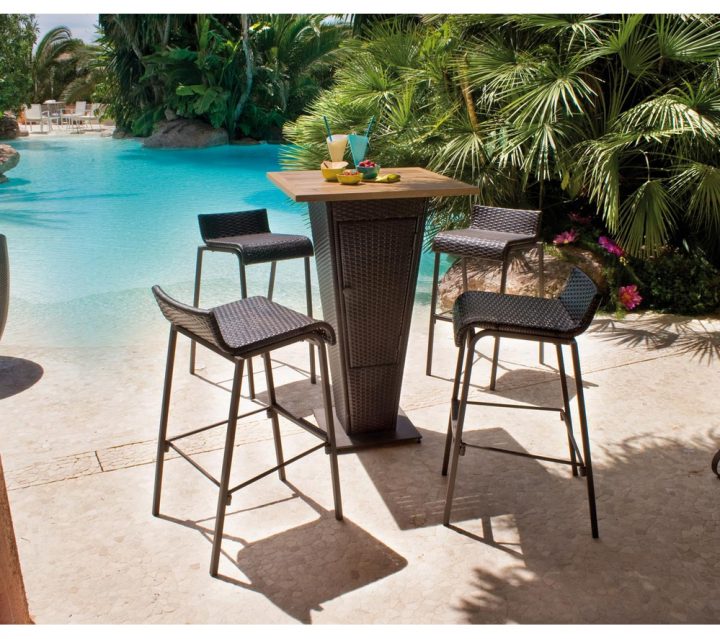 Salon De Jardin Carrefour – Set Bar Table + 4 Chaises Prix … destiné Table Et Chaise De Jardin Carrefour