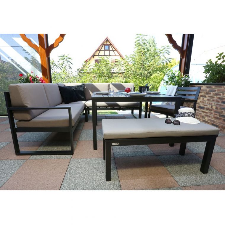 Salon De Jardin Kettler Océan : Canapé D'angle + Table + Banc avec Kettler Mobilier De Jardin
