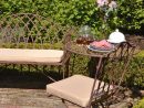Salon De Jardin Sophia En Acier Style Fer Forgé pour Table Et Chaises De Jardin En Fer