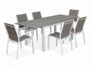 Salon De Jardin Table Extensible - Chicago 210 - Table En ... encequiconcerne Table Jardin Aluminium Avec Rallonge