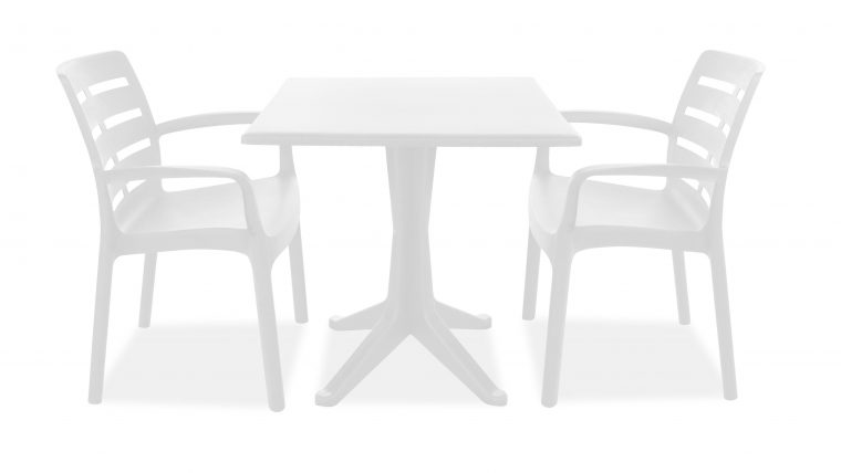 Salon Jardin Plastique Table Et Chaises concernant Table De Jardin Plastique Blanc