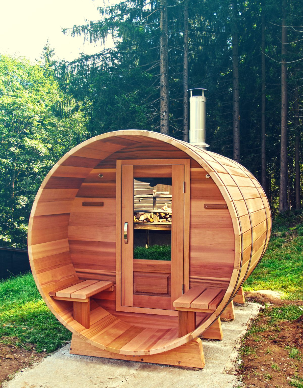 Sauna Tonneau Bois Haut De Gamme Extérieur &amp; Jardin | Storvatt pour Sauna De Jardin En Bois
