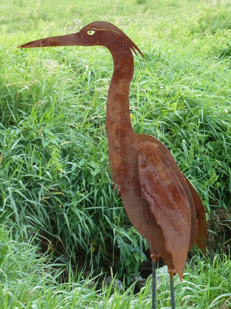 Sculpture En Métal Heron | Art De Jardin De Métal, Art Des … intérieur Animaux Deco Jardin
