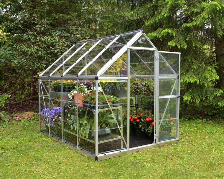 Serre De Jardin Argent Harmony 4.5 M², Aluminium Et … encequiconcerne Serre De Jardin Adossee Solde Promotions