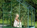 Serre De Jardin En Verre Trempé Allium Venus 2,50 M². Aluminium Laqué Vert  - 610.00€ Livraison Comprise encequiconcerne Serres De Jardin En Verre