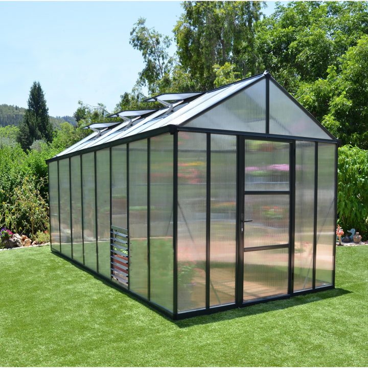Serre De Jardin Glory 11.4 M², Aluminium Et Polycarbonate … à Serre De Jardin Leroy Merlin
