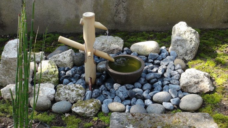 Shishi Odoshi – Fontaine Japonaise En Bambou | Fontaine … à Fontaine Jardin Japonais