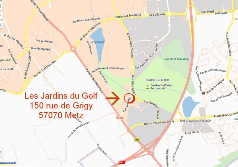 Situation Géographique – Les Jardins Du Golf à Les Jardins Du Golf Metz