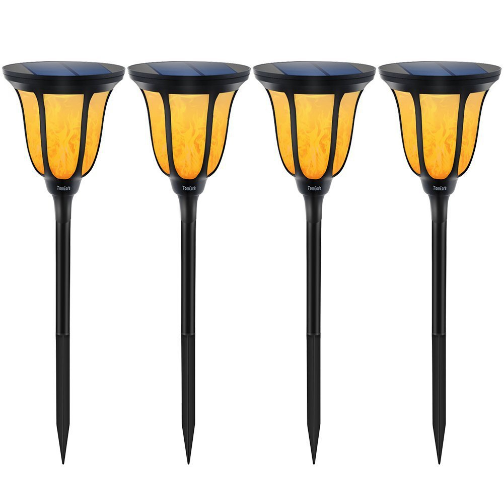 Solar Torches Light Outdoor Ip65 Waterproof Flame For Patio ... concernant Torches De Jardin
