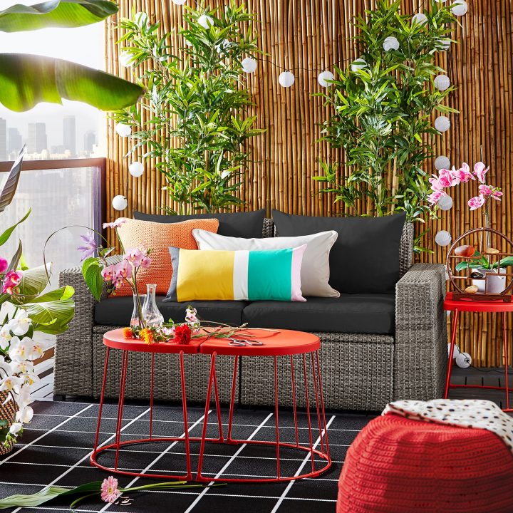 Sollerön 2-Seat Modular Sofa, Outdoor – Dark Gray, Hållö … intérieur Mobilier De Jardin Ikea