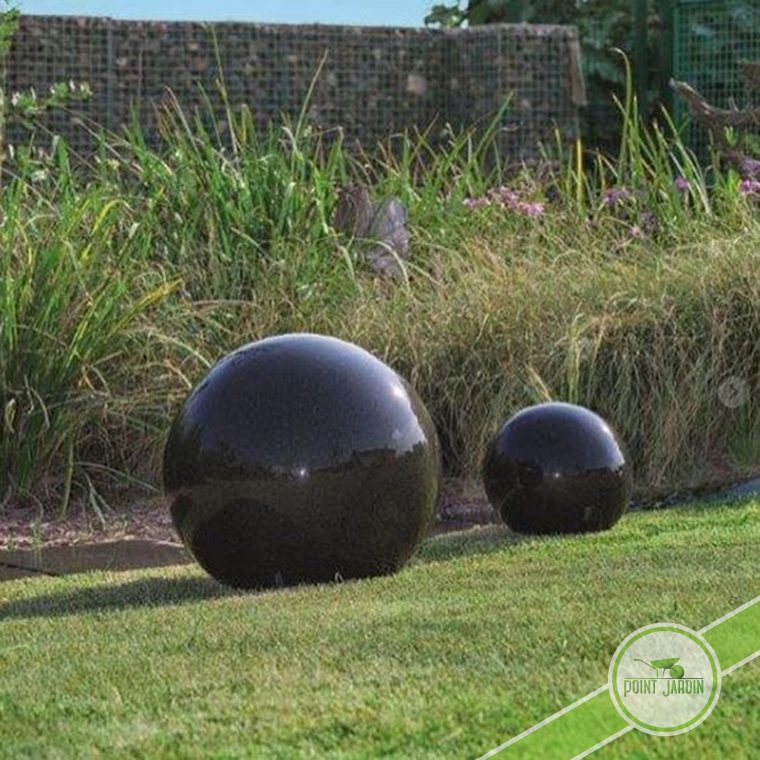 Sphère Granit 40Cm encequiconcerne Boule Deco Jardin