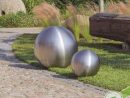 Sphère Inox Brossé 50Cm encequiconcerne Boule Deco Jardin