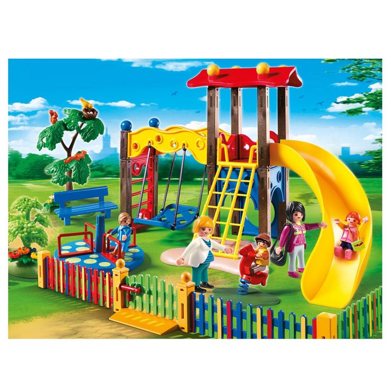 Square Pour Enfants Avec Jeux Playmobil City Life – 5568 … à Playmobil Jardin D Enfant