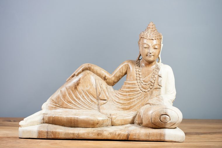 Statue Bouddha Couché En Suar 40 Cm Naturel dedans Bouddha Pour Jardin Pas Cher