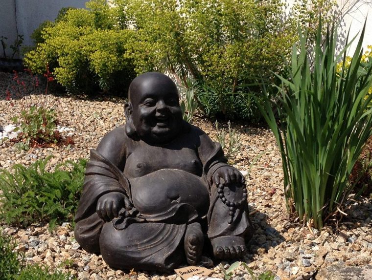 Statue Bouddha Rieur Chinois 43 Cm Décoration Zen Pour … concernant Statue De Jardin Pas Cher