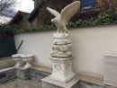 Statue En Pierre Reconstituee Aigle Sur Socle-A pour Statue De Jardin En Pierre Reconstituée