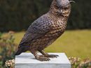 Statue Hibou Animal En Bronze H.30Cm à Jardins Animés Sculpture