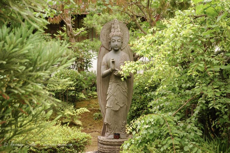 Statut Du Boudha Maitraiya Dans Le Jardin D'un Temple À … concernant Statut De Jardin
