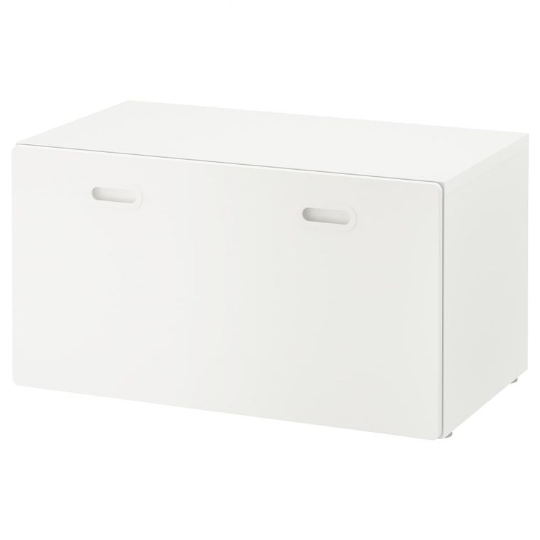 Stuva / Fritids Banc Avec Rangement Jouets – Blanc, Blanc 90X50X50 Cm destiné Banc Coffre Jardin Ikea