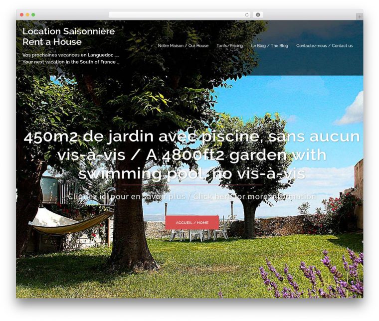 Sydney Free WordPress Theme By Athemes – Particulier … destiné Location Maison Avec Jardin Ile De France