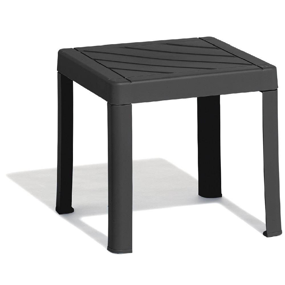 Table Basse De Jardin Carrée Gris Anthracite encequiconcerne Table Basse En Plastique De Jardin