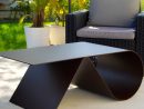 Table Basse De Jardin De Luxe En Acier Personnalisable Design Goupille 105  X 55 Cm destiné Mobilier Jardin Haut De Gamme