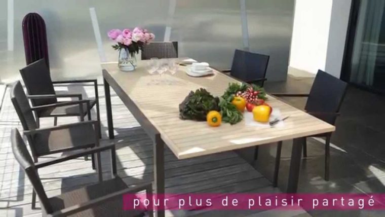 Table & Chaises Riverside : Le Mobilier De Jardin By Carrefour (Collection  2015) destiné Salon De Jardin Riverside