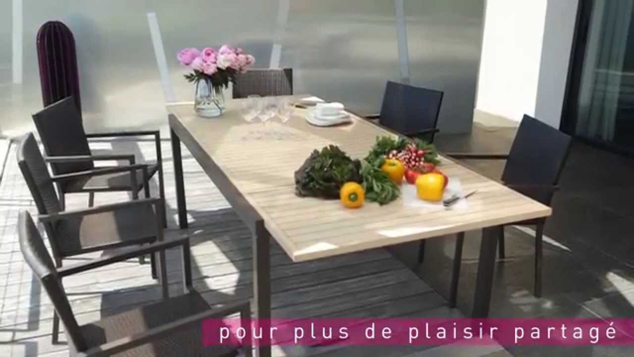 Table &amp; Chaises Riverside : Le Mobilier De Jardin By Carrefour (Collection  2015) destiné Salon De Jardin Riverside
