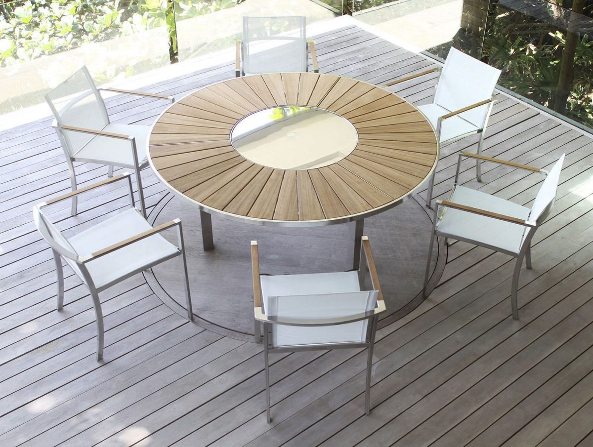 Table Contemporaine / De Jardin / Ovale / Ronde - Ozn 240 By ... à Table De Jardin En Ceramique Ronde