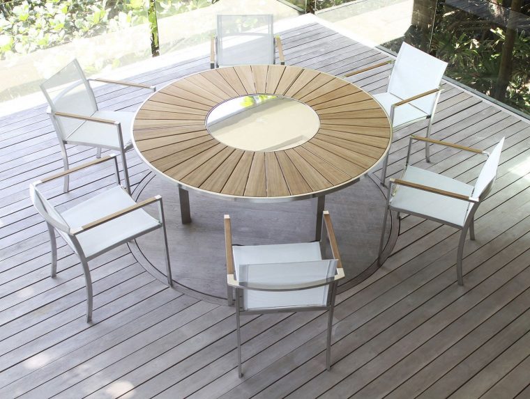 Table Contemporaine / De Jardin / Ovale / Ronde – Ozn 240 By … à Table De Jardin En Ceramique Ronde
