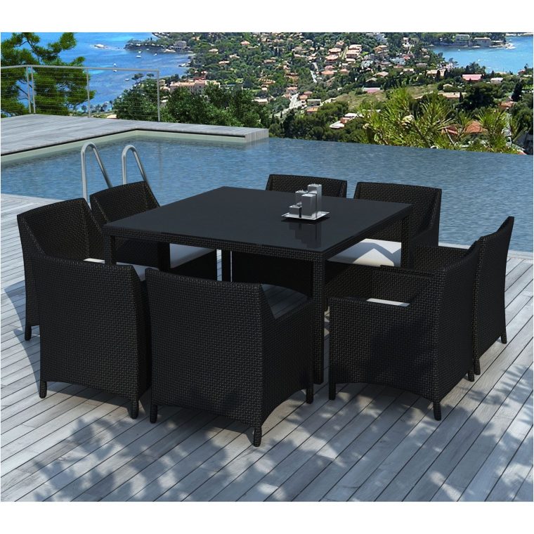 Table De Jardin 8 Places Carrefour #carrefourtable dedans Salon De Jardin En Résine Tressée Carrefour