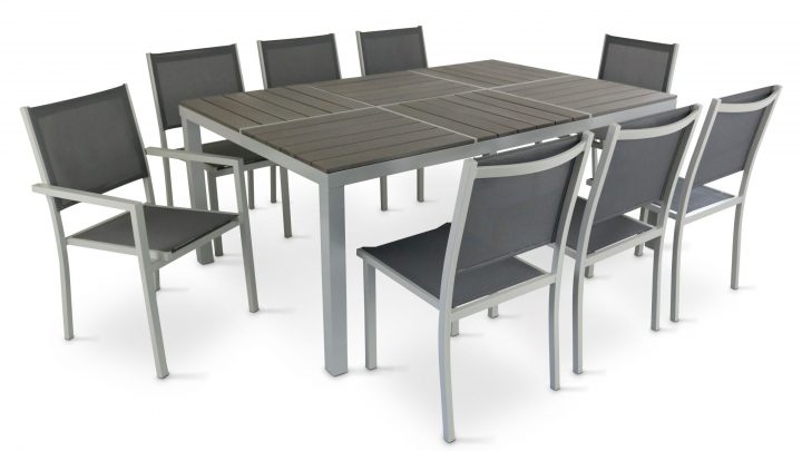 Table De Jardin En Aluminium Schème – Idees Conception Jardin pour Table De Jardin Carrée 8 Personnes