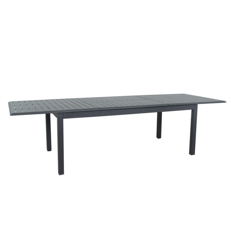 Table De Jardin Extensible Aluminium 220/320Cm + 12 … avec Salon De Jardin Textilene