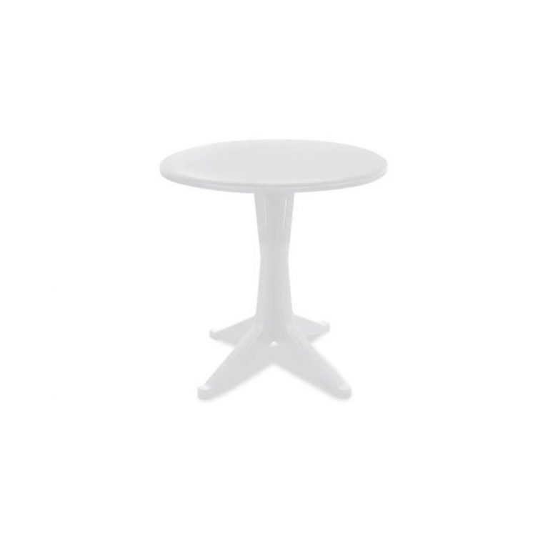 Table De Jardin Ronde En Plastique Blanc – Achat / Vente … serapportantà Table De Jardin Plastique Blanc