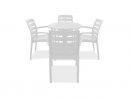 Table De Jardin Ronde Et 4 Fauteuils Plastique Blanc - Achat ... à Table Et Chaise De Jardin En Plastique