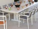 Table Extensible Blanc 100% Alu - Les Jardins Vente Privée ... avec Vente Privée Salon De Jardin