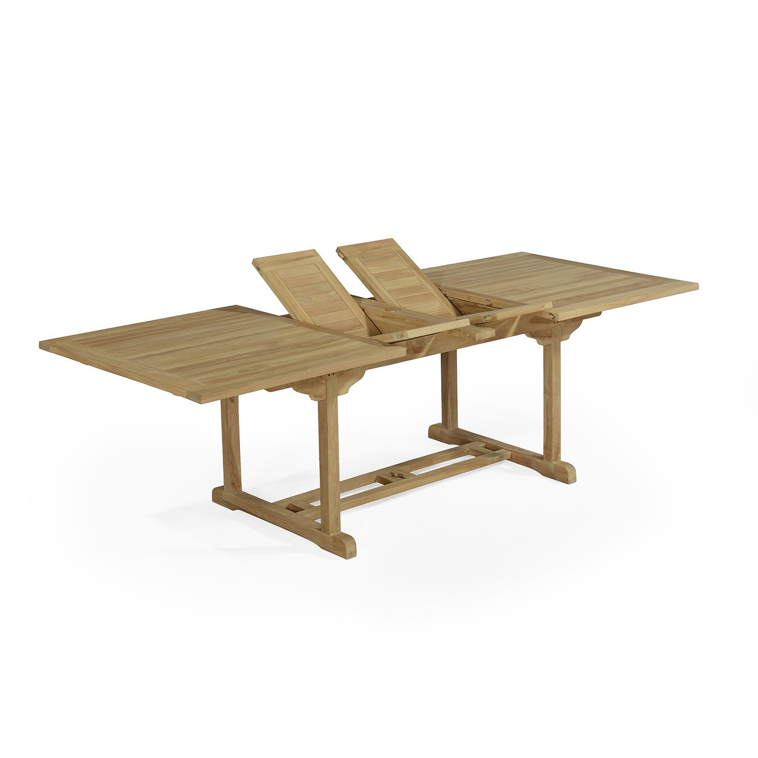 Table Extensible Rectangulaire En Teck Ecograde© Milan180 ... serapportantà Table Roulante De Jardin