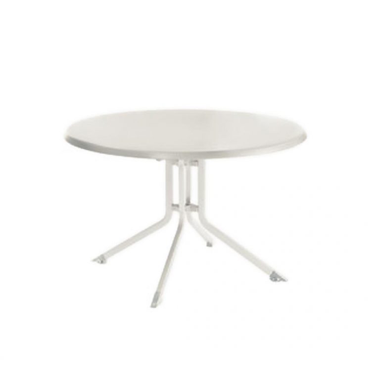 Table Pliante En Résine, Diamètre 100 Cm, Kettler Couleur Kettler Blanc /  Blanc concernant Table De Jardin Kettler