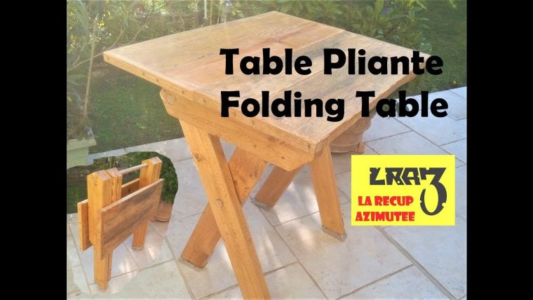 Table Pliante / Folding Table serapportantà Table De Jardin Pliante En Bois