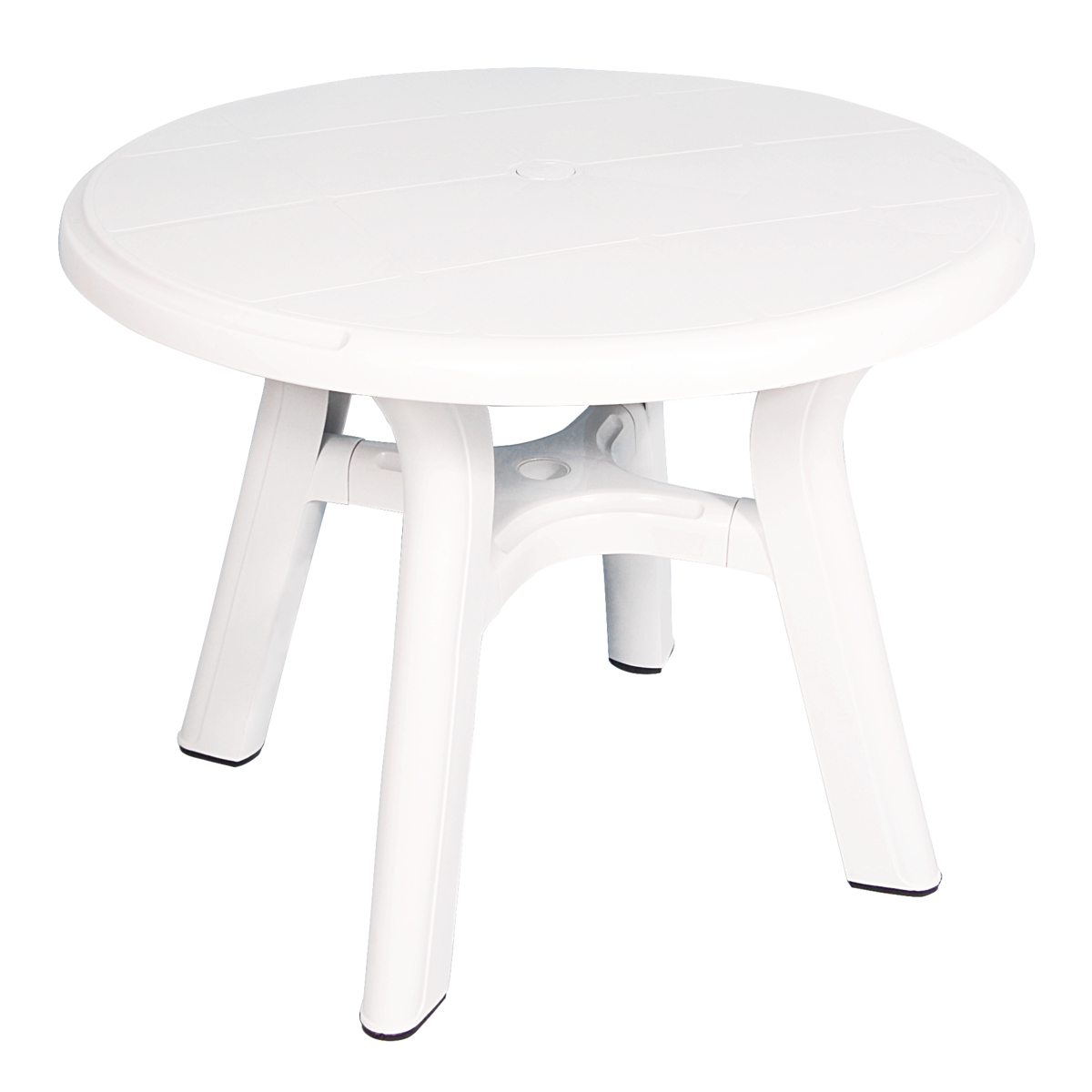 Table Ronde De Jardin En Plastique - Diamètre 95 Cm (Blanc) tout Table De Jardin Plastique Blanc