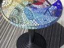 Table Ronde Mosaique | Table Mosaique, Mosaique Et Carrelage ... serapportantà Table De Jardin En Carrelage