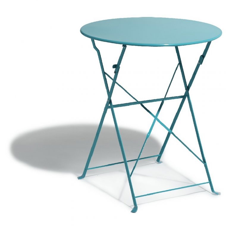 Tables De Jardin Outsunny Table Ronde Pliable Style Fer … intérieur Table De Jardin Metal Pliante