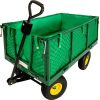 Tectake Chariot De Jardin + Bâche Charge Maximum 550 Kg Vert ... pour Chariot De Jardin 4 Roues