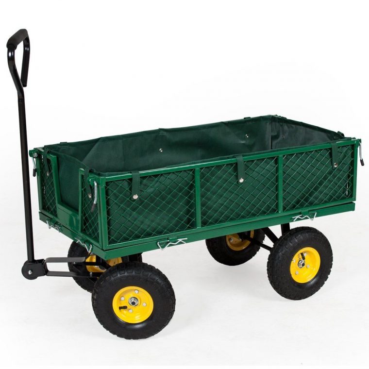Tectake Chariot De Transport Jardin Remorque À Main … avec Remorque A Jardin